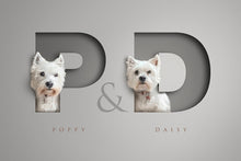 Load image into Gallery viewer, Two Pets in Letters Mount Only