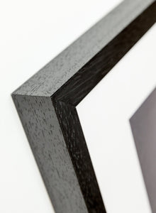 black wood frame close up