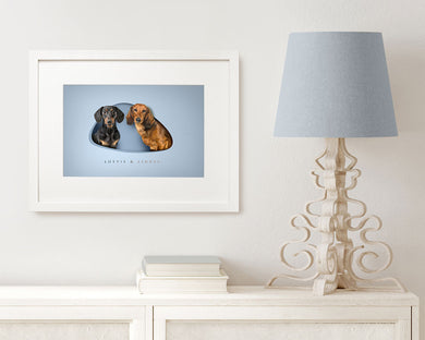 Chic Shapes - 2 Pets, Framed