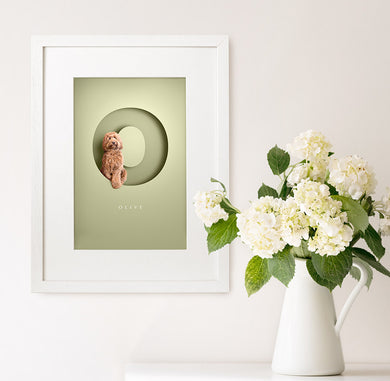 Pets in Letters Framed