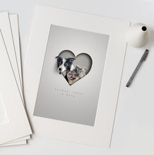 Load image into Gallery viewer, Three Pets in a Single Heart Mount Only
