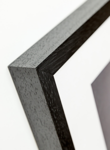 black wood frame corner detail