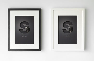 Add a white, black or Oak effect picture frame