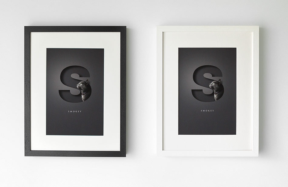 Add a white, black or Oak effect picture frame