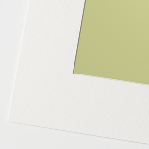 close up of Oh So Portraits textured white mount