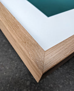 close up photo of the recycled polystyrene aok effect picture frame