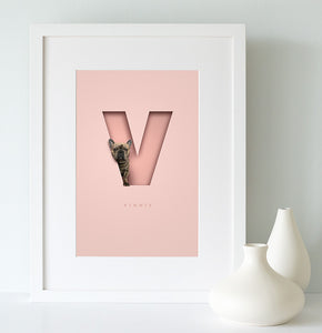 Pets in Letters Framed