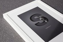 Load image into Gallery viewer, white wood framed 3d-effect cat picture 