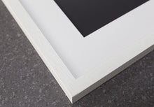 Load image into Gallery viewer, white wooden picture frame corner detail